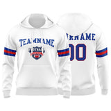 Custom Sweatshirt Hoodie For Men Women Girl Boy Print Your Logo Name Number White&Royal&Red