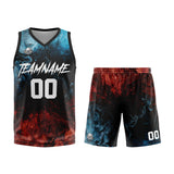 Custom Red Basketball Jersey Uniform Suit Printed Your Logo Name Number