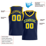 Custom Stitched Basketball Jersey for Men, Women And Kids Navy-Yellow-Light Blue