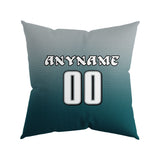 Custom Football Throw Pillow for Men Women Boy Gift Printed Your Personalized Name Number Midnight Green&Black&White