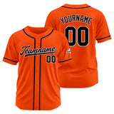 Custom Baseball Jersey Stitched Design Personalized Hip Hop Baseball Shirts Orange-Black