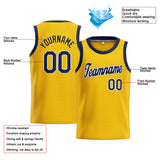 Custom Stitched Basketball Jersey for Men, Women And Kids Yellow-Navy-White