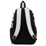 Customize White Black Sports Backpacks Featuring Personalized Names, Numbers and Logos