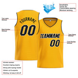 Custom Stitched Basketball Jersey for Men, Women And Kids Yellow-Black-White