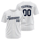 Custom Baseball Jersey Stitched Design Personalized Hip Hop Baseball Shirts White-Navy