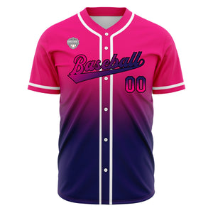 Custom Gradient Baseball Jerseys Personalized Name Number Logo