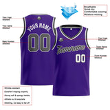 Custom Stitched Basketball Jersey for Men, Women  And Kids Purple-Dark Gray