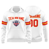 Custom Sweatshirt Hoodie For Men Women Girl Boy Print Your Logo Name Number White&Red&Yellow