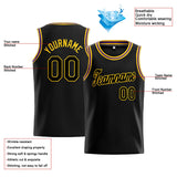 Custom Stitched Basketball Jersey for Men, Women And Kids Black-Yellow