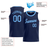 Custom Stitched Basketball Jersey for Men, Women And Kids Navy-Light Blue