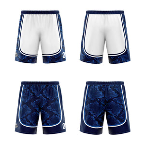 Custom White Dark Blue Reversible Basketball Suit for Adults and Kids Personalized Jersey