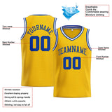 Custom Stitched Basketball Jersey for Men, Women And Kids Yellow-Royal-White