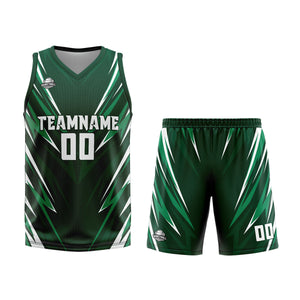 Custom Drak Green Basketball Jersey Uniform Suit Printed Your Logo Name Number