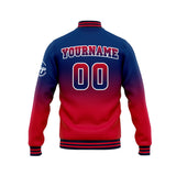 Custom Gradient Varsity Jacket Letterman jacket for Men, Women and Youth Navy Red