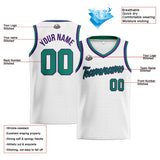 Custom Stitched Basketball Jersey for Men, Women  And Kids White-Green-Purple