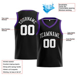 Custom Stitched Basketball Jersey for Men, Women And Kids Black-White-Purple