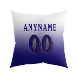 Custom Football Throw Pillow for Men Women Boy Gift Printed Your Personalized Name Number Purple&Black&Gold