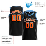 Custom Stitched Basketball Jersey for Men, Women And Kids Black-Orange-Light Blue