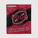 Custom Ultra-Soft Micro Fleece Blanket Red-Black