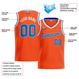 Custom Stitched Basketball Jersey for Men, Women  And Kids Orange-Blue