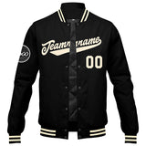 Custom Varsity Jacket Letterman jacket for Men, Women and Youth Black Cream