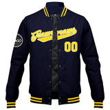 Custom Varsity Jacket Letterman jacket for Men, Women and Youth Navy Yellow