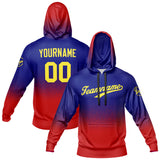 Custom Sweatshirt Hoodie For Men Women Girl Boy Print Your Logo Name Number Royal-Red-Yellow