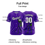 Custom Baseball Jersey Personalized Baseball Shirt for Men Women Kids Youth Teams Stitched and Print Purple