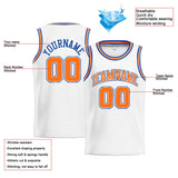 Custom Stitched Basketball Jersey for Men, Women And Kids White-Orange-Royal