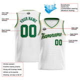 Custom Stitched Basketball Jersey for Men, Women  And Kids White-Green-Cream