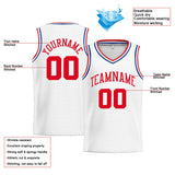 Custom Stitched Basketball Jersey for Men, Women And Kids White-Red-Royal