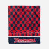 Custom Ultra-Soft Micro Fleece Blanket Navy-Red