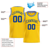 Custom Stitched Basketball Jersey for Men, Women And Kids Yellow-Royal