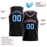 Custom Stitched Basketball Jersey for Men, Women And Kids Black-Light Blue-Red