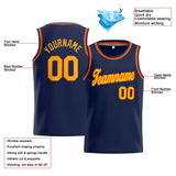 Custom Stitched Basketball Jersey for Men, Women And Kids Navy-Yellow-Orange