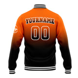 Custom Gradient Varsity Jacket Letterman jacket for Men, Women and Youth Orange Black