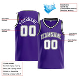 Custom Stitched Basketball Jersey for Men, Women And Kids Purple-White-Black