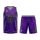 Custom Purple Basketball Jersey Uniform Suit Printed Your Logo Name Number