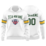 Custom Sweatshirt Hoodie For Men Women Girl Boy Print Your Logo Name Number White&Green&Yellow