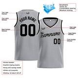 Custom Stitched Basketball Jersey for Men, Women  And Kids Gray-Black