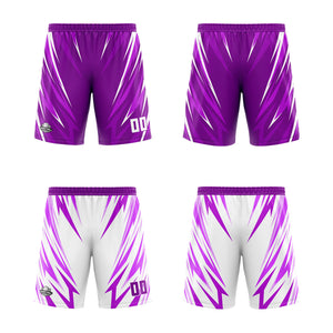 Custom Triangle Purple Reversible Basketball Suit for Adults and Kids Personalized Jersey