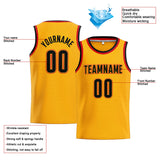 Custom Stitched Basketball Jersey for Men, Women And Kids Yellow-Black-Red