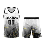 Custom Basketball Jersey Uniform Suit Printed Your Logo Name Number Black&White