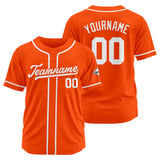 Custom Baseball Jersey Stitched Design Personalized Hip Hop Baseball Shirts Orange-White