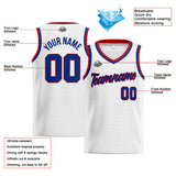 Custom Stitched Basketball Jersey for Men, Women  And Kids White-Royal-Red