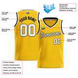 Custom Stitched Basketball Jersey for Men, Women  And Kids Yellow-White-Black