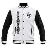 Custom Black White Waterproof Varsity Jackets Personalized Stitched Name Number Logo to Letterman Jackets