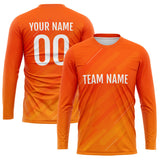 Custom Basketball Soccer Football Shooting Long T-Shirt for Adults and Kids Orange