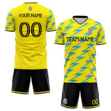 Custom Soccer Uniform Jersey Kids Adults Personalized set Jersey shirt Yellow