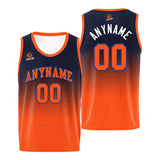 Custom Basketball Jersey Personalized Stitched Team Name Number Logo Royal&Orange